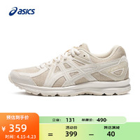 ASICS 亚瑟士 男女跑步鞋舒适运动鞋宽楦透气跑鞋 JOG 100 2 (4E) 棕色/白色 35