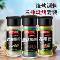 悦美滋 孜然粉+辣椒粉+黑胡椒粉烧烤调料家用商用调料淄博烧烤