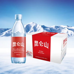 昆仑山 矿泉水 饮用天然弱碱性 500ml*24瓶