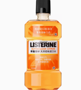 88VIP！LISTERINE 李施德林 基础护理系列 天然橙味漱口水500ml