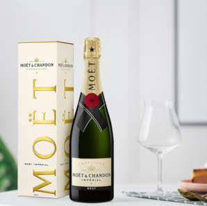 法国原装原瓶进口！Moet&Chandon 酩悦 经典香槟起泡葡萄酒 750mL