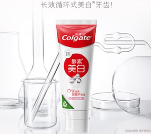 Colgate 高露洁 酵素美白牙膏套装 (沁爽白桃80g+淡雅桂花80g)