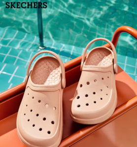 PLUS会员！SKECHERS 斯凯奇 防滑轻质洞洞鞋 111514-PCH