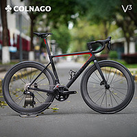 COLNAGO 梅花V3 ULTRA 公路车7170电子变速碟刹碳纤维一体把碳轮组自行车 整车 黑红色-V3 ULTRA 520