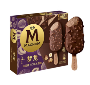 PLUS会员！MAGNUM 梦龙 和路雪 太妃榛子口味 冰淇淋家庭装 65g*4支 雪糕