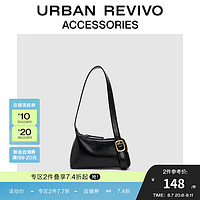 URBAN REVIVO 2024秋季女士小众气质腋下单肩包UAWB40268 黑色