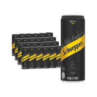 Schweppes 怡泉 可口可乐   无糖饮料 含汽 听装 330ML*24罐  0卡 怡泉苏打水罐装