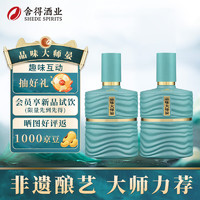 舍得 品味大师晏 浓香型白酒 52度 500ml*2 双瓶装