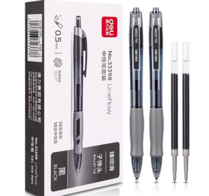 PILOT 百乐 P500 直液式中性笔 金标云石 黑色 0.5mm 6支装