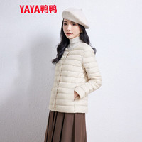 YAYA 鸭鸭羽绒服 鸭鸭（YAYA）轻薄羽绒服短款圆领内胆