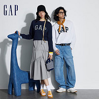 Gap 盖璞 男装春季2024新款LOGO亲肤纯棉长袖T恤892184运动内搭上衣