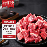 FRESH·FOUR SEASONS 淳鲜四季 南美牛腩块2kg 原切牛肉 炖煮烧烤食材 净含量2kg 源头直发