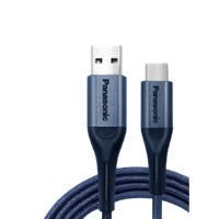 Panasonic 松下 USB-A转Type-C编织数据线 5A 1m