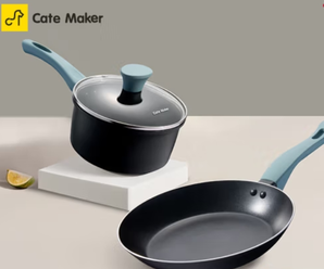 Cate Maker 卡特马克 轻奢煎锅+轻奢奶锅 2件套