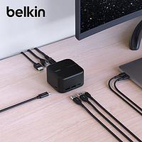 belkin 贝尔金 高性能扩展坞6合1高效拓展 130W氮化镓HDMI投屏千兆网拓展 INC018