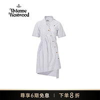 Vivienne Westwood 女士短袖条纹衬衫连衣裙 11010368