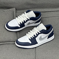 NIKE 耐克 鞋子aj男鞋 Air Jordan 1 Low 低帮男子运动休闲鞋篮球鞋 553558-141 白蓝 44