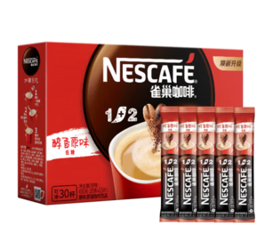 PLUS会员！Nestlé 雀巢 咖啡速溶1+2低糖醇香原味咖啡 原味30条（散装）赠送雀巢马克杯