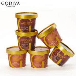 Godiva 歌帝梵 黑巧碎牛奶巧克力冰淇淋 91g单杯装*2件