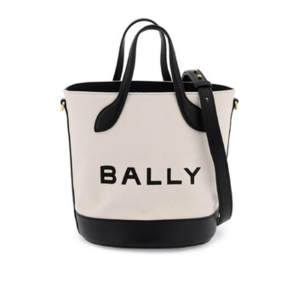 BALLY 巴利 天然黑布 Bar 8 小时水桶包