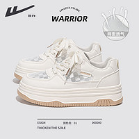 WARRIOR 回力 网面厚底小白鞋