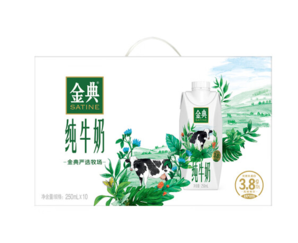 SATINE 金典 纯牛奶梦幻盖 250ml*10盒*2箱