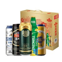 TSINGTAO 青岛啤酒 全家福送礼啤酒礼盒500ml8罐+ 473mL 2瓶