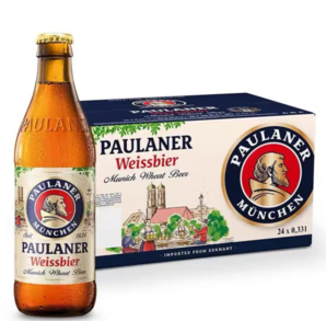 PAULANER 保拉纳 柏龙 小麦白啤酒 330ml*24瓶 整箱装 德国原装进口