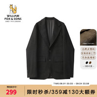 William fox&sons 威廉福克斯麂皮绒小西服男轻商务复古宽松易打理便西休闲西装外套