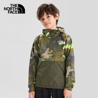 THE NORTH FACE 北面 儿童户外防风外套 7QKK55D/迷彩/绿色 160/L