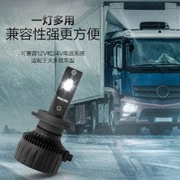 PHILIPS 飞利浦 U3510 汽车LED大灯 H4灯泡 6500K高亮白光 双支装