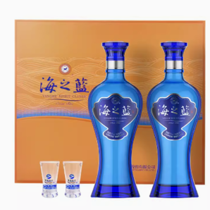 YANGHE 洋河 海之蓝52度礼盒酒480ml*2瓶礼盒浓香型白酒