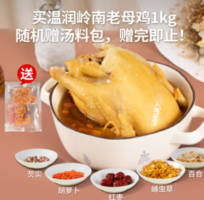 温润食品 500天龄以上 岭南老母鸡 1kg 