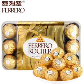 12日20点！ FERRERO 费列罗 榛果牛奶巧克力30粒375g