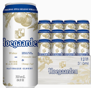 88VIP！Hoegaarden 福佳 白啤330ml*24瓶