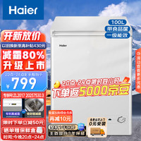 Haier 海尔 100升低霜小冰柜家用商用 冷藏柜冷冻柜两用冰柜小型租房用小冰箱小型冷BC/BD-100GHDT