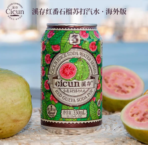 Cicun 溪存 红番石榴味苏打汽水330mL*6罐