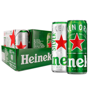 20点！Heineken 喜力 混装330ml*15罐 组合装（经典12听+星银3听）中秋送礼