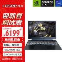 Hasee 神舟 战神S8 12代酷睿i9 15.6英寸游戏本笔记本电脑(i9-12900H 16G 512G RTX4060 144Hz)