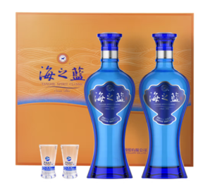 YANGHE 洋河 海之蓝 口感绵柔浓香型白酒 42度 480mL 2瓶 礼盒