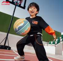 LI-NING 李宁 儿童卫衣卫裤套装 黑色