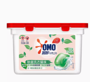 88VIP！OMO 奥妙 白茶除菌洗衣凝珠 50颗