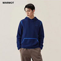 Marmot 土拨鼠 男款秋冬休闲带帽羊羔绒套头卫衣