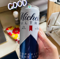 百威MICHELOB ULTRA 米凯罗 0糖低卡小麦啤酒330ml*24听 赠玻璃杯