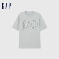 Gap 盖璞 男士撞色logo圆领短袖T恤 544465 灰色