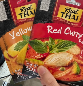 Real THAI 丽尔泰 冬阴功/黄/青/红咖喱酱 50g