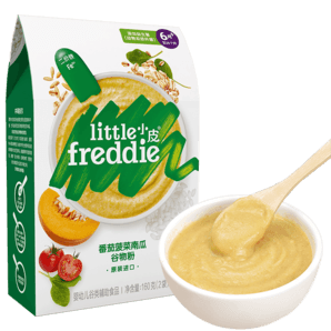 小皮（Little Freddie）有机高铁益生菌米粉6个月以上宝宝辅食 婴儿米糊混合口味果蔬类 6到7月+ 番茄菠菜南瓜米粉 160g