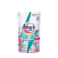 Attack 洁霸 瞬清洗衣液 1.5kg 玫瑰花香