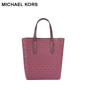 MICHAEL KORS 迈克·科尔斯 MK女包SINCLAIR老花手提斜挎托特包 小号 酒红