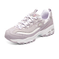 SKECHERS 斯凯奇 女款刺绣拼色休闲运动鞋 149466-LAV